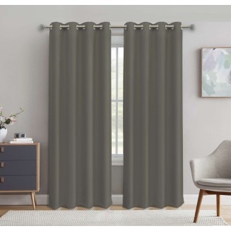 Κουρτίνα Με Κρίκους 140x270 Flamingo Coveri Dark Grey