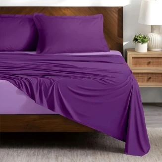 Σεντόνια Σετ Υπέρδιπλα 240x260 Lino Doble Lilac-Mauve