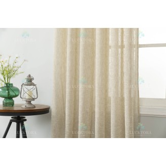 Κουρτίνα Έτοιμη Ραμμένη Με Τρέσσα 270x300 Lucktora 6023-42 Beige