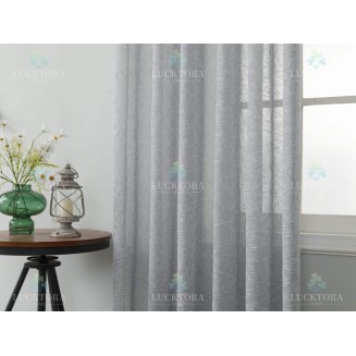 Κουρτίνα Έτοιμη Ραμμένη Με Τρέσσα 270x300 Lucktora 6023-43 Grey