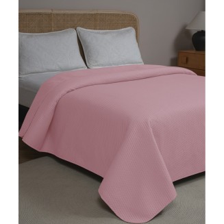 Κουβερλί Microfiber Υπέρδιπλο 220x240 Adam Home Pre-Washed Dot Rose