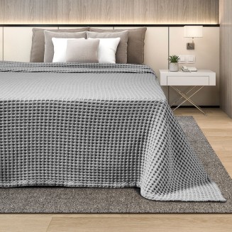 Κουβέρτα Πικέ Μονή 170x240 Adam Home Grey