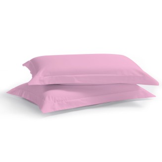 Μαξιλαροθήκες Σετ 2 Τεμαχίων 50x70+5 Aslanis Home Satin Plain (20 Baby Pink) Ρόζ Απαλό