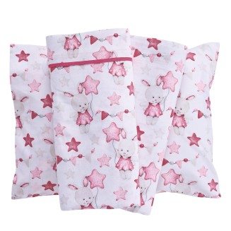 Σεντόνια Σετ Κούνιας Das Home Baby Fun 130x170 4917 Pink-White