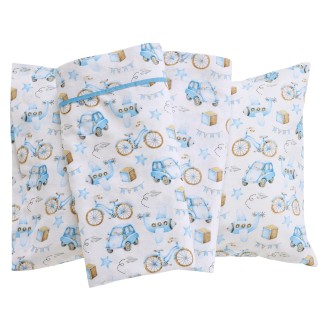 Σεντόνια Σετ Κούνιας Das Home Baby Fun 130x170 4918 Blue-Ochre-White