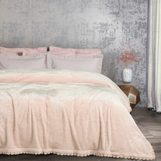 Κουβέρτα Fleece Υπέρδιπλη 220x240 Das Home 1185 Pink