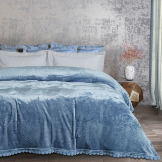 Κουβέρτα Fleece Υπέρδιπλη 220x240 Das Home 1186 Dusty Blue