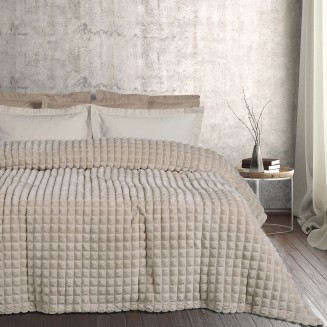 Κουβέρτα Fleece Υπέρδιπλη 220x240 Das Home 1357 Taupe