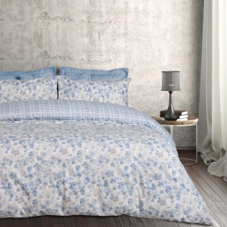 Σεντόνια Σετ Μονά Φανέλα 170x260 Das Home Flannel 9637 Blue-Taupe