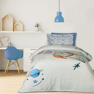 Κουβέρτα Fleece Μονή 160x220 Das Home Kids 4912 Blue-Grey-Orange