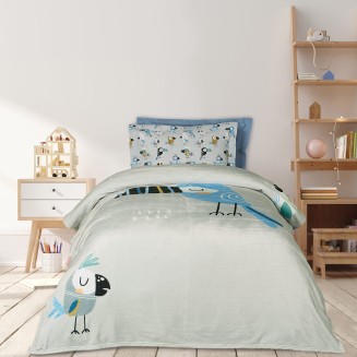 Κουβέρτα Fleece Μονή 160x220 Das Home Kids 4914 Blue-Grey-Mint