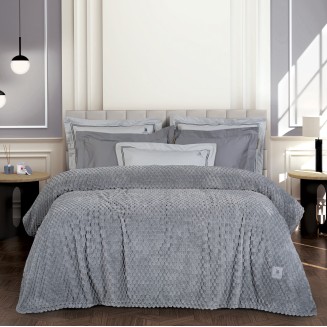 Κουβέρτα Fleece Υπέρδιπλη 220x240 Greenwich Polo Club 3476 Grey