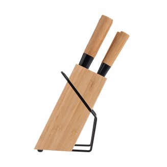 Μαχαιρια Bamboo Essentials Ανοξειδωτα Με Βαση Σετ 5 Τεμ. Estia 01-12854