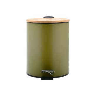 Χαρτοδοχειο Μπανιου Bamboo Essentials Soft Close 5Lt Olive Green Estia 02-15114