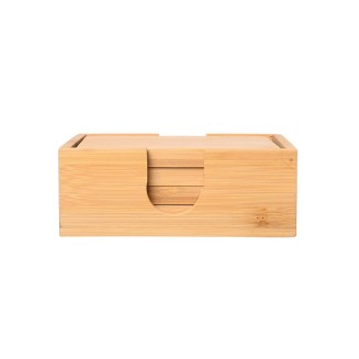 Σουβέρ Bamboo Essentials Estia 11x11cm Με Θήκη 5 Τεμαχίων 01-19723