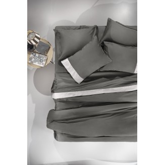 Σεντόνια Σετ Γίγας Με Φάσα-Αζούρ 270x280 Guy Laroche Silky Anthracite-Silver