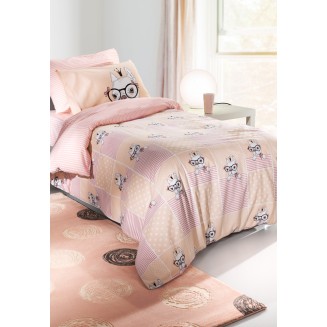 Σεντόνια Σετ Μονά 160x260 Saint Clair Rosie Pinky