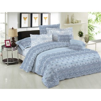 Μαξιλαροθήκες Σετ 2 Τεμαχίων 50x70 Κόμβος Cotton Line Printed Dante Blue