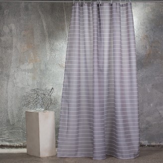 Κουρτίνα Μπάνιου 180x200 Melinen Stripe Grey