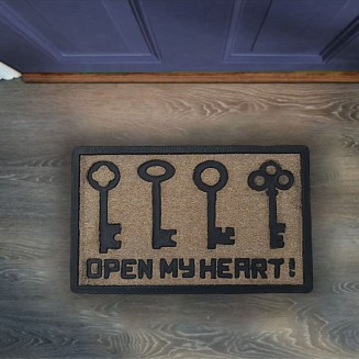 Πατάκι Εισόδου 40x60 San Lorentzo Heart Key Μπέζ