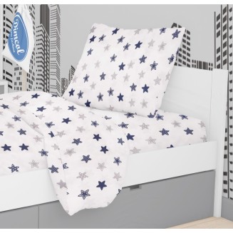 Μαξιλαροθήκη 50x70 Dimcol Εμπριμέ Kids Star 102 Blue