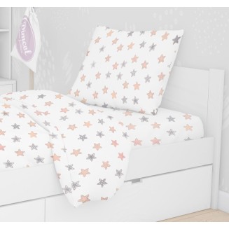 Μαξιλαροθήκη 50x70 Dimcol Εμπριμέ Kids Star 103 Grey