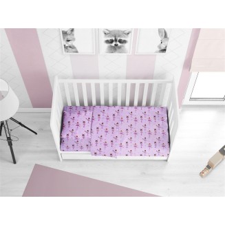 Πάπλωμα Bebe Κούνιας 120x160 Dimcol Εμπριμέ Μπαλαρίνα 167 Lila