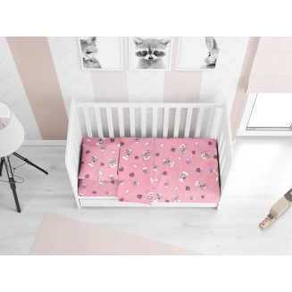 Πάπλωμα Bebe Κούνιας 120x160 Dimcol Εμπριμέ Προβατάκι 5 Pink