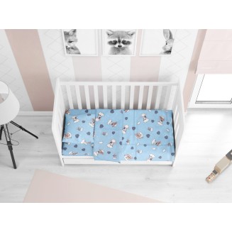 Πάπλωμα Bebe Κούνιας 120x160 Dimcol Εμπριμέ Προβατάκι 6 Sky Blue