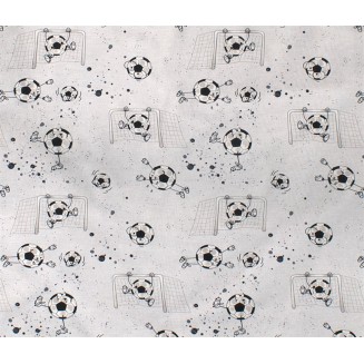 Σεντόνι Μεμονωμένο Λίκνου 80x110 Dimcol Bebe Football 520 Grey