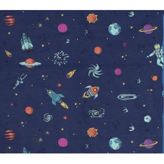 Σεντόνι Μεμονωμένο Λίκνου 80x110 Dimcol Bebe Space 189 Blue