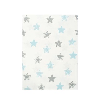 Σεντόνι Μεμονωμένο Λίκνου 80x110 Dimcol Bebe Star 104 Sky Blue