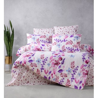 Σεντόνια Σετ Μονά 170x240 Mc Decor Flower Lila