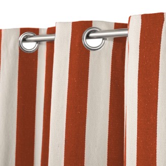 Κουρτίνα Με Κρίκους 140x260 Mc Decor Stripes Orange