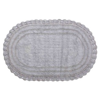 Πατάκι Μπάνιου 60x100 Silk Fashion Oval Γκρί