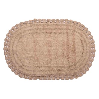 Πατάκι Μπάνιου 60x100 Silk Fashion Oval Μπέζ