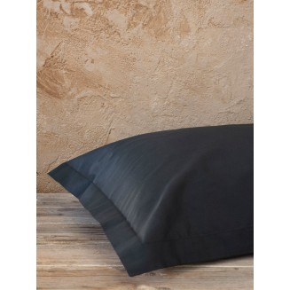 Μαξιλαροθήκες Σετ 2 Τεμαχίων 52x72+5 Nima Oxford Superior Satin Black