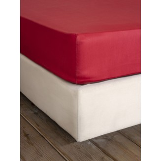 Σεντόνι Μεμονωμένο Μονό Με Λάστιχο 100x200+34 Nima Superior Satin Red