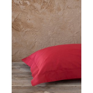 Μαξιλαροθήκες Σετ 2 Τεμαχίων 52x72+5 Nima Oxford Superior Satin Red