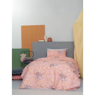 Σεντόνια Σετ Ημίδιπλα 170x260 Palamaiki Luminous Cluster Pink