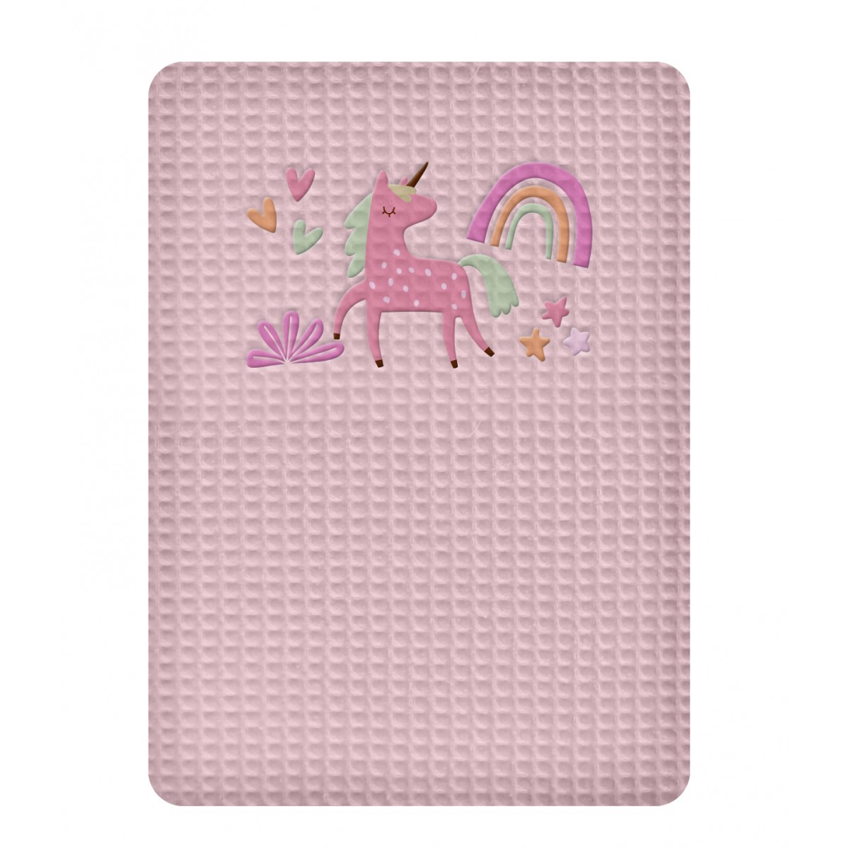 ΚΟΥΒΕΡΤΑ ΠΙΚΕ ΚΟΥΝΙΑΣ 110X140 ADAM HOME UNICORN OPAL ROSE