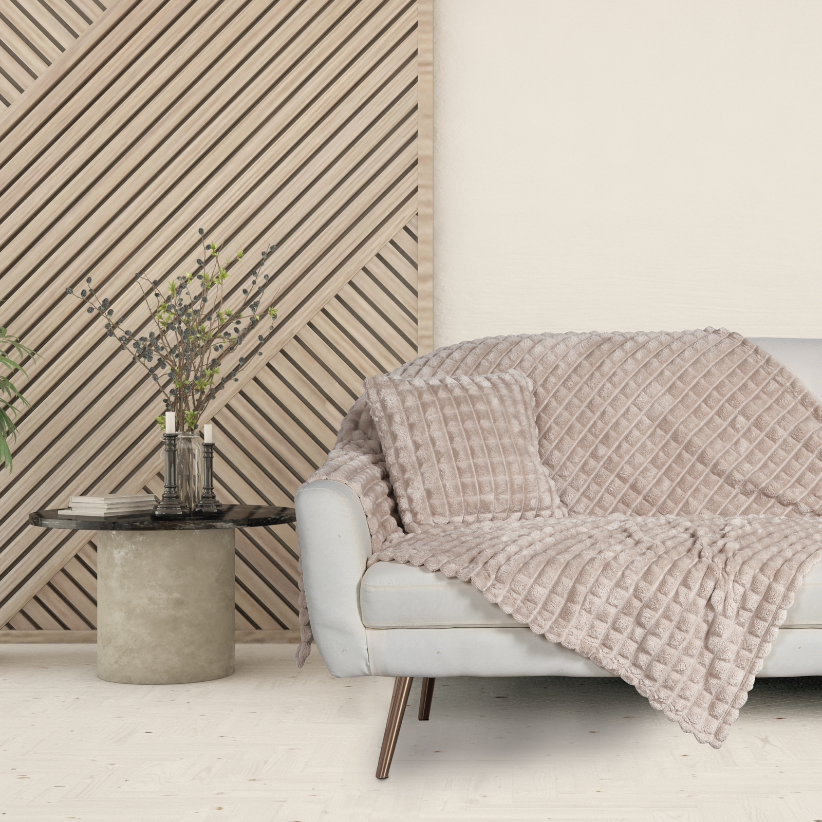 DAS HOME ΚΟΥΒΕΡΤΑ FLEECE 130Χ170 1357 TAUPE