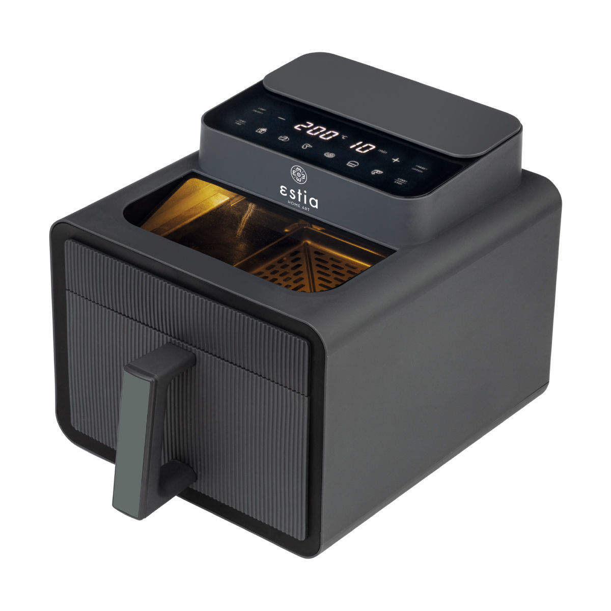 ESTIA AIR FRYER RECTA FRY 1600w 7lt ME ΨΗΦΙΑΚΗ ΟΘΟΝΗ & 6 ΠΡΟΓΡΑΜΜΑΤΑ ΓΚΡΙ