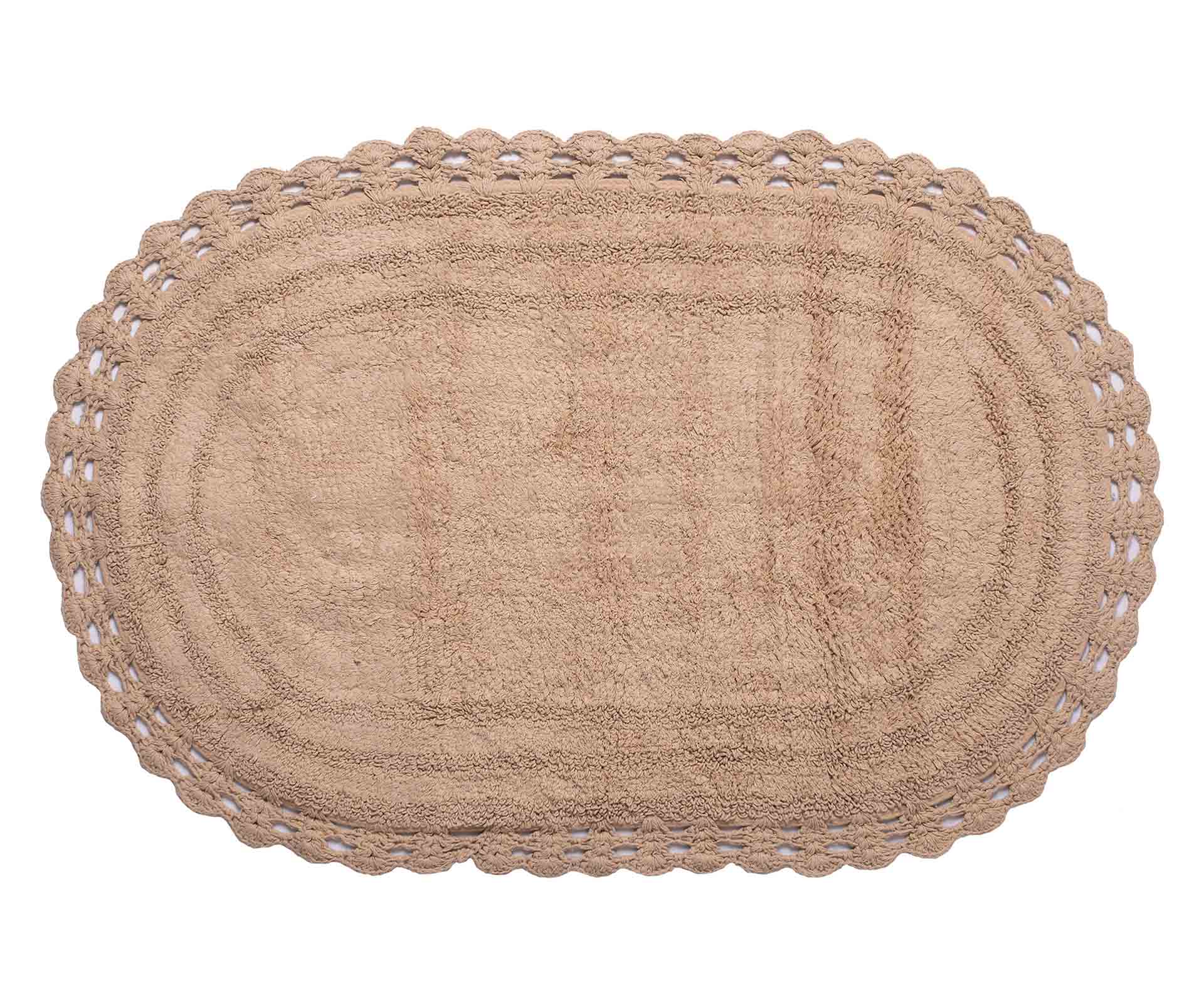 Πατάκι Μπάνιου 60x100 Silk Fashion Oval Μπέζ